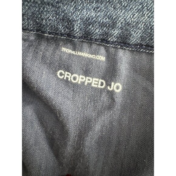 7 For All Mankind Womens 28 Cropped Jo Wide Leg Denim Jean Medium Wash Preppy HR - Picture 7 of 12